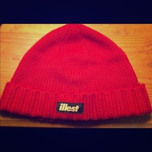 NWOT Red Illest Beanie
